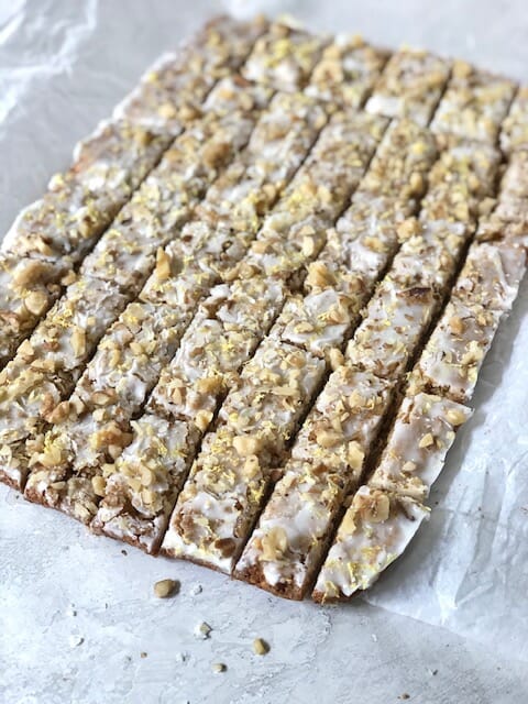 Lemon Coconut Walnut Bars