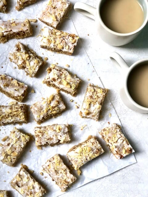 Lemon Coconut Walnut Bars