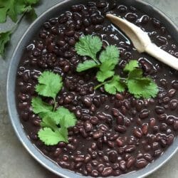 Easy Instant Pot Black Beans with cilantro