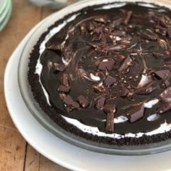 Easy Ice Cream Pie with Chocolate Crust and Toffee Bits