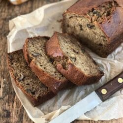 Tender Banana Bread with Walnuts and Chocolate Chips