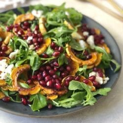 Arugula, Delicata Squash, and Pomegranate Salad