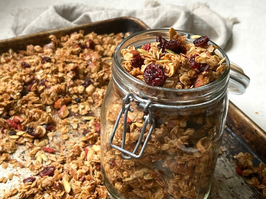 Jar of Maple Coconut Granola Recipe