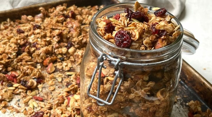 Jar of Maple Coconut Granola Recipe