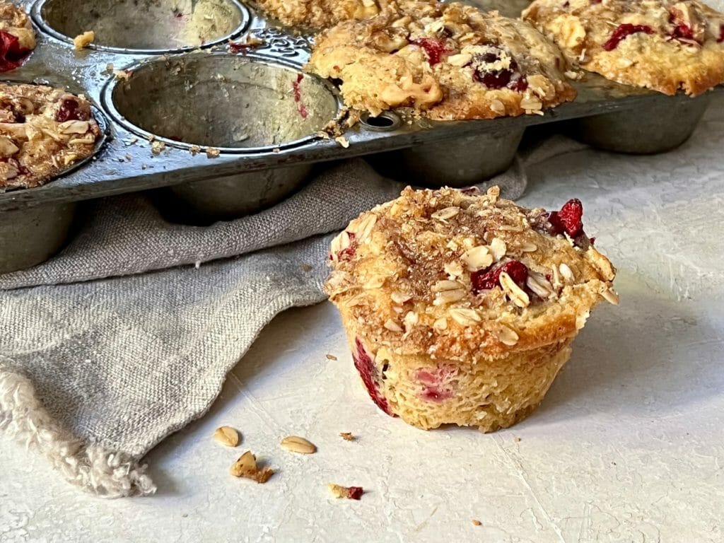 Whole-Grain Cranberry Streusel Muffins