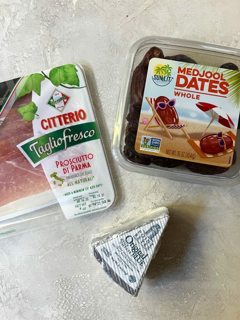 ingredients for prosciutto wrapped dates