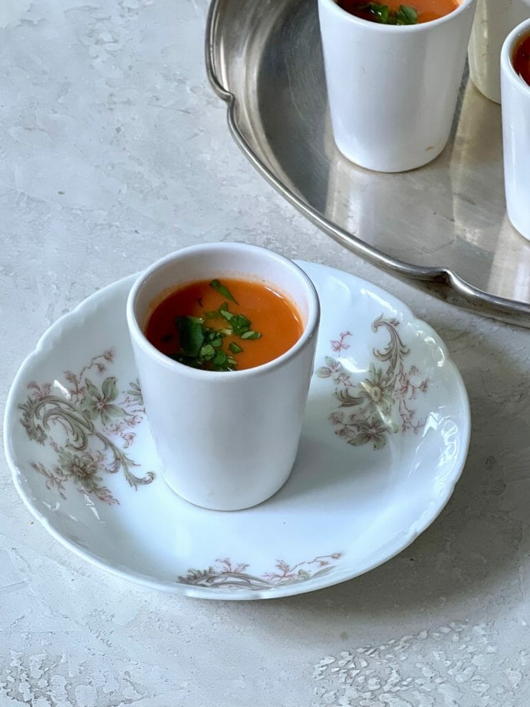 tomato coconut curry soup appetizer