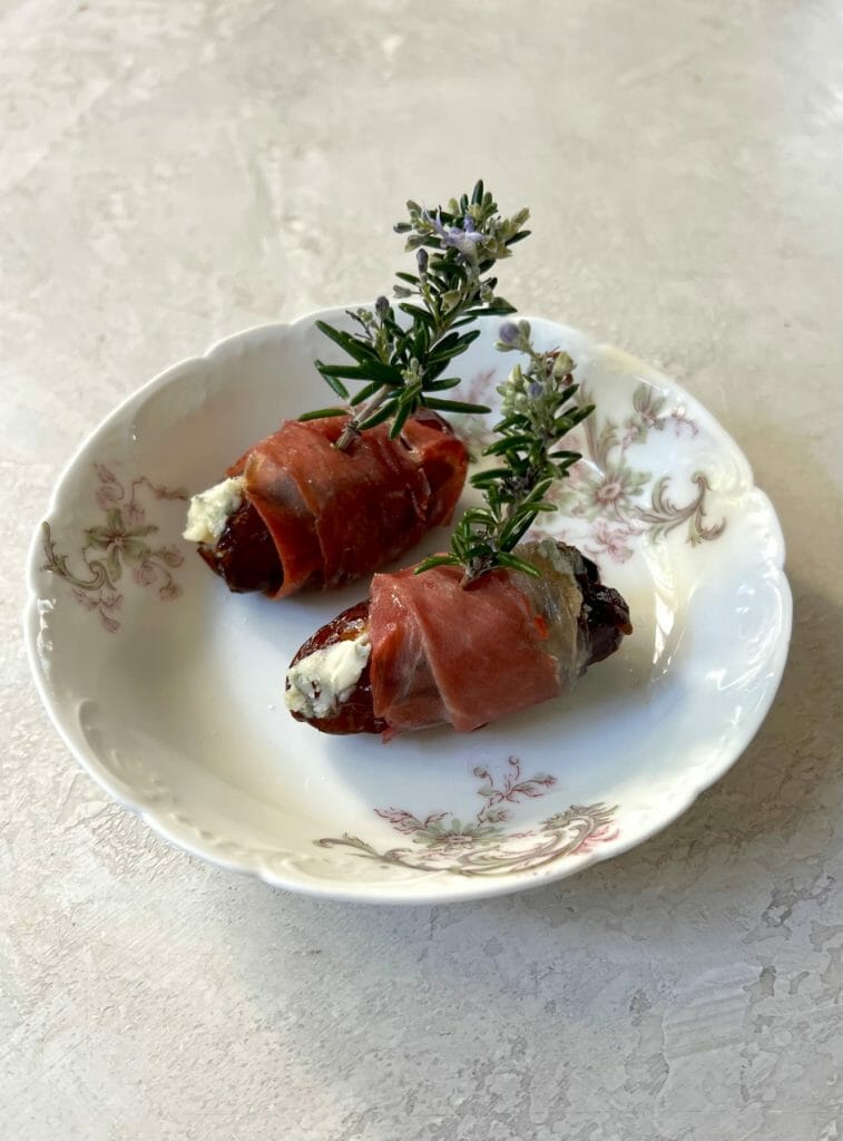 Prosciutto wrapped dates, one of 10 trader joe's appetizer hacks