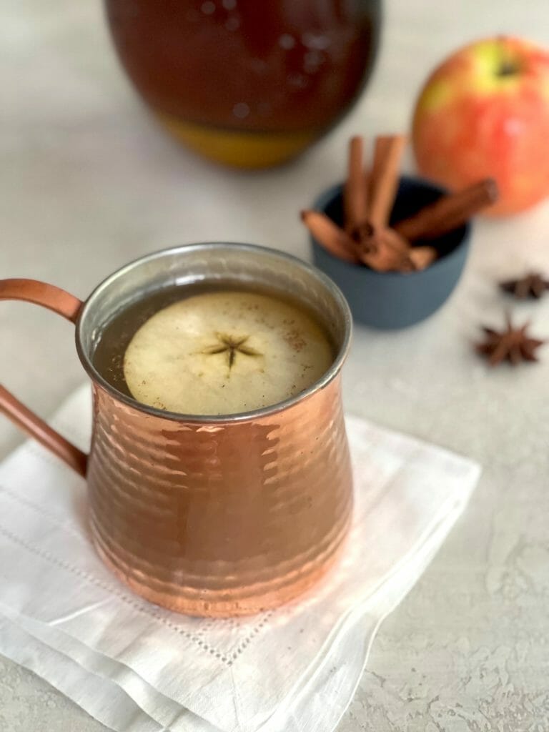 warm bourbon-spiked cider