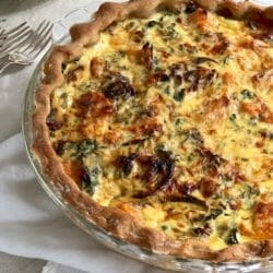 winter vegetable ricotta pie