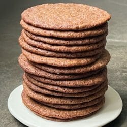 stack of big chewy molasses cookies