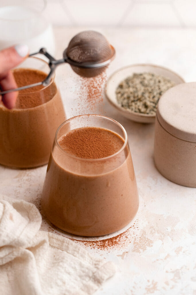 Morning Mocha Smoothie made with protein-rich ingredients