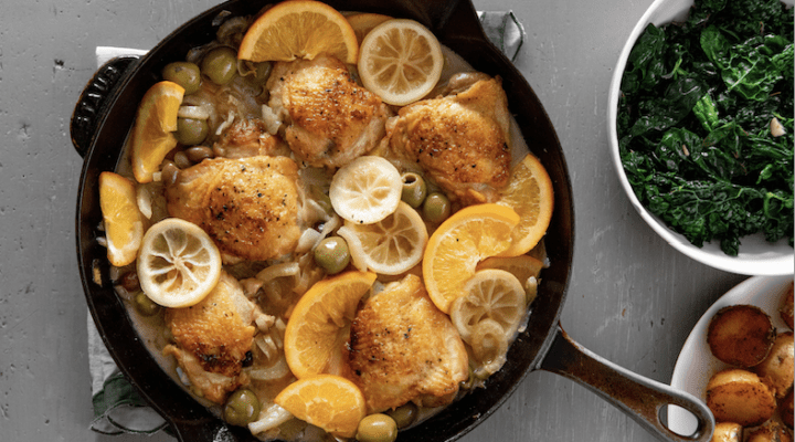 Dinner Party Chicken braised chicken thighs