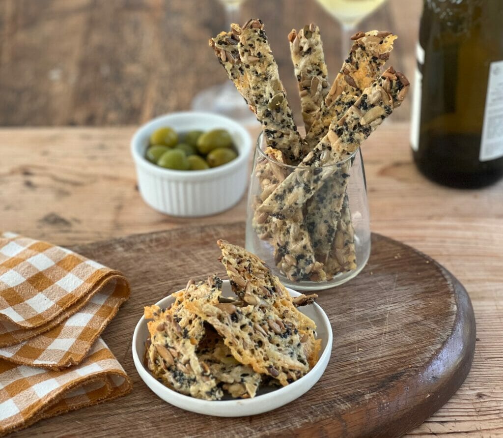 Parmesan Cheddar Seed Crackers