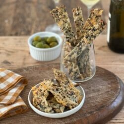 Parmesan Cheddar Seed Crackers