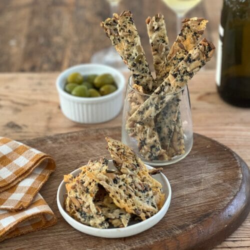 Parmesan Cheddar Seed Crackers Mom's Kitchen Handbook