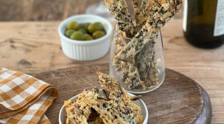 Parmesan Cheddar Seed Crackers