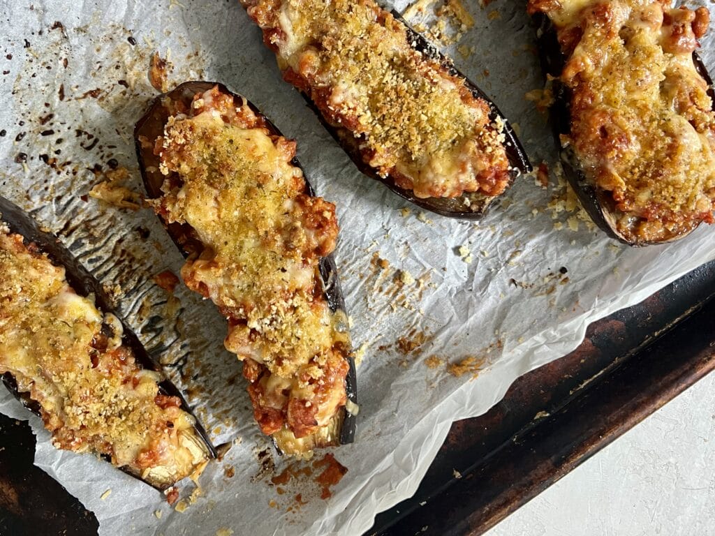 stuffed eggplan parm