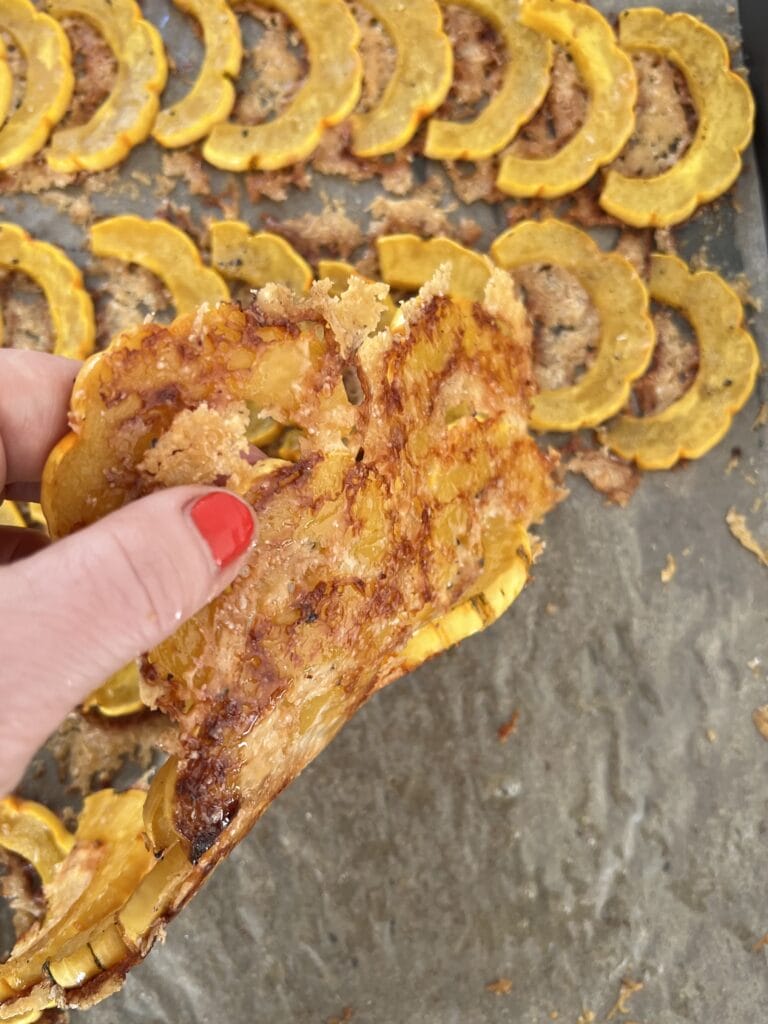 Delicata Squash Parmesan Frico