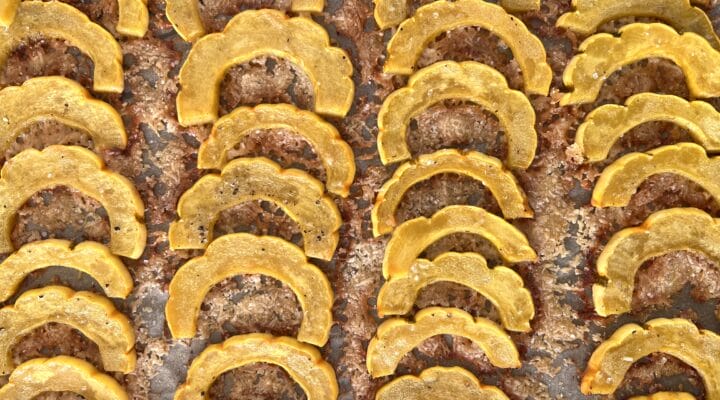 Crispy Delicata Squash Slices with Parmesan