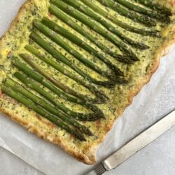 asparagus goat cheese smoked salmon tart