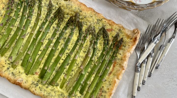 asparagus smoked salmon tart