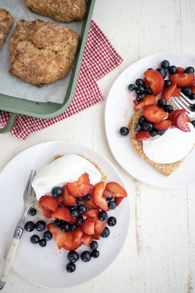Healthier strawberry shortcake