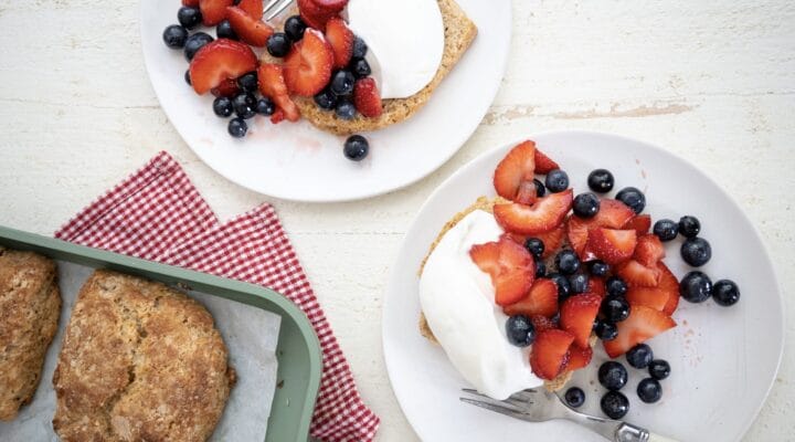 Healthier strawberry shortcakes