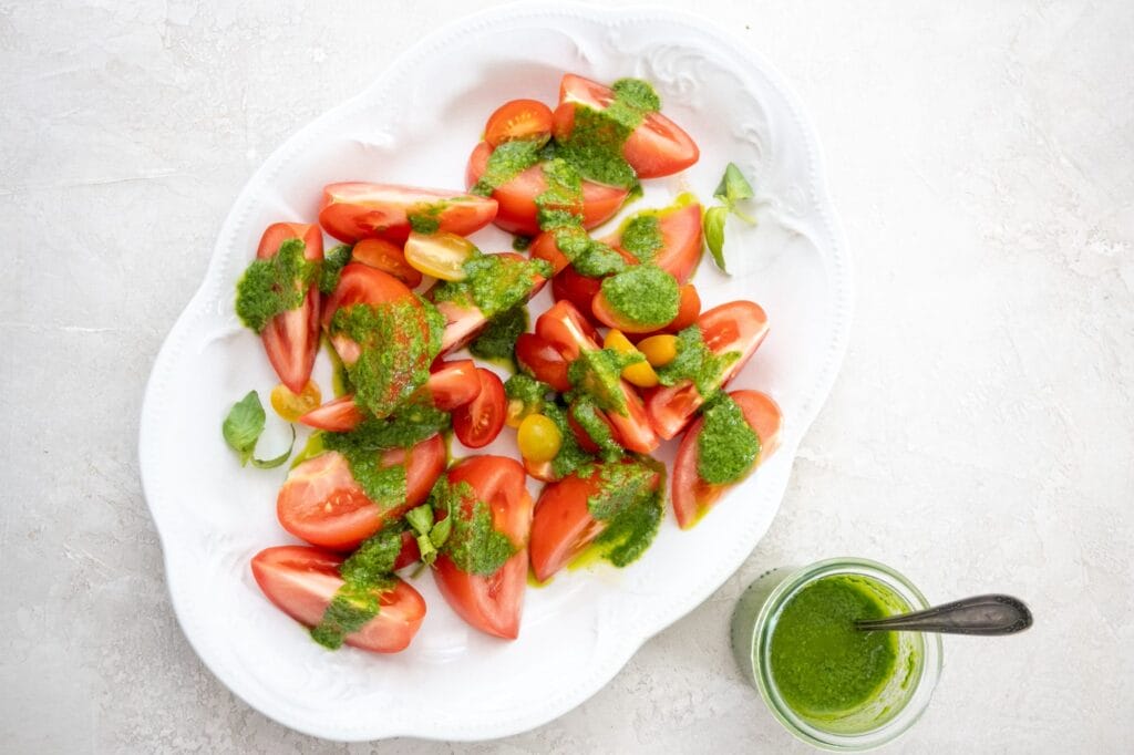 beautiful basil vinaigrette
