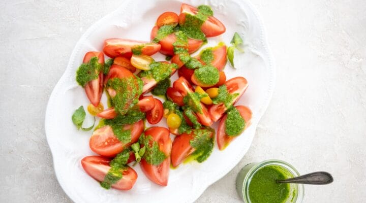 beautiful basil vinaigrette