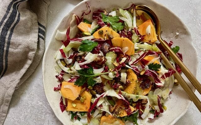 Fennel, Celery, Persimmon Salad