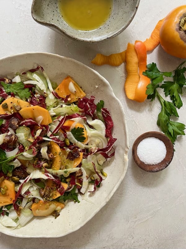 Fennel Celery Persimmon Salad