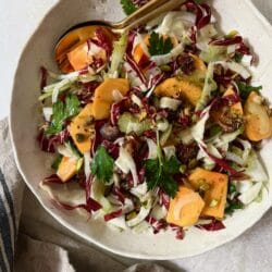 Fennel, celery, persimmon salad