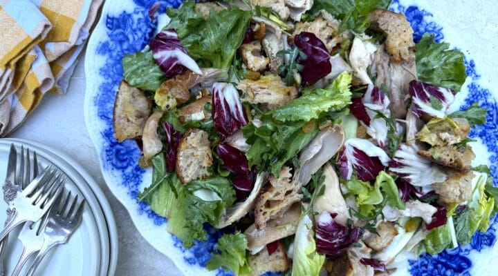 Zuni inspired warm chicken salad